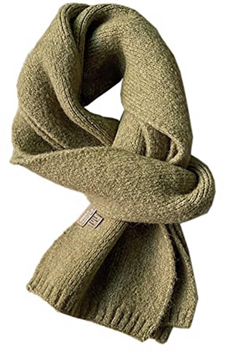 Dailygoods - Dailygoody - Dames Sjaal Winter - Gebreide Sjaal - Zachte Warmte - Avocado-Groen - Uniseks Gebreide Sjaal - Perfect voor Lente en Herfst - 20 x 150 cm