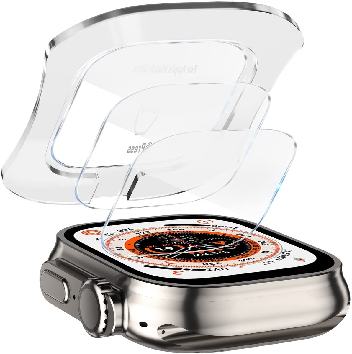 Dailygoods - Dailygoody - Screen Protector - Apple Watch Ultra 2 - Ultradun HD Gehard Glas - 49mm - Anti-Kras - Anti-Botsing - Geschikt voor iWatch Ultra 2 - Kleur...
