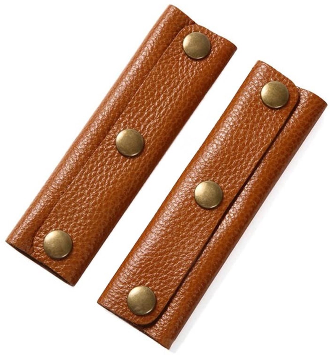 Dailygoods - Dailygoody - Handtas Handvat Beschermers - PU Lederen Wrap Covers - Bruin - Tas Grip Protectors - Duurzaam en Stylish - Geschikt voor Elke Handtas