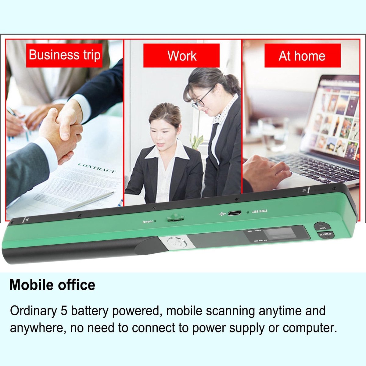 Dailygoods - Dailygoody - Draagbare handscanner - Multifunctionele A4 document scanner - Voor thuis en kantoor - 900 DPI resolutie - Scannen en archiveren - Compac thumbnail 5