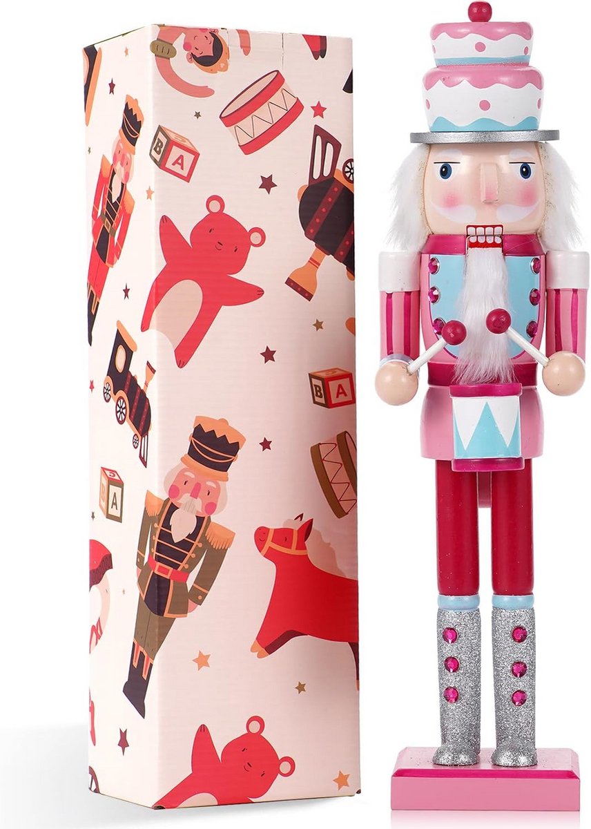 Notenkraker Kerstdecoratie - Beeld Voor Binnen - Pop Woonkamer - Hout - Woondecoratie