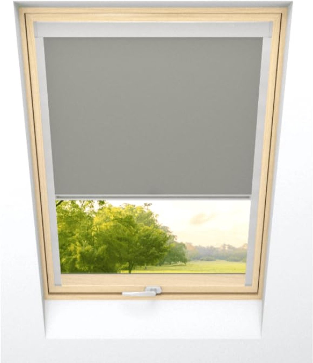 time4blinds - Dakraam Rolgordijn - Breedte 500mm, Hoogte 832mm - Compatibel met Velux, Com