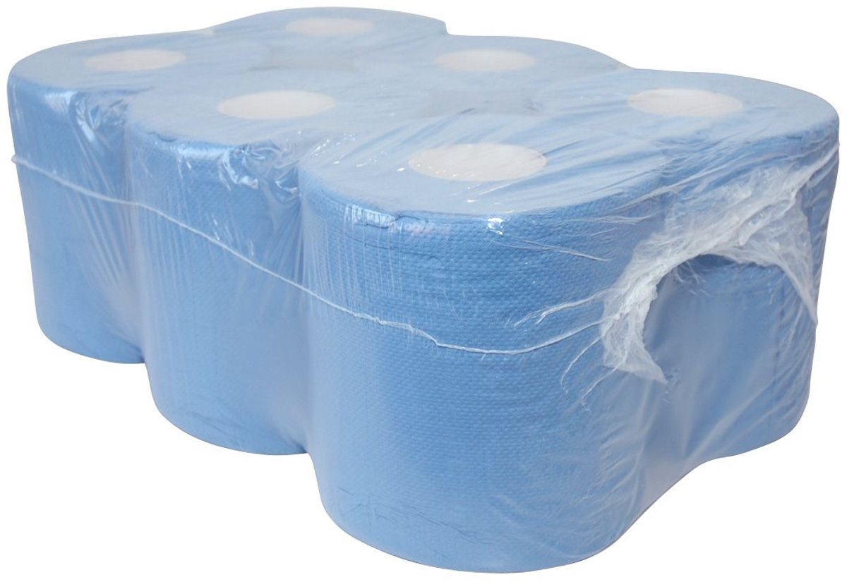 Midirollen poetspapier blauw 2-laags 150 meter 6 rollen (6151807739724)