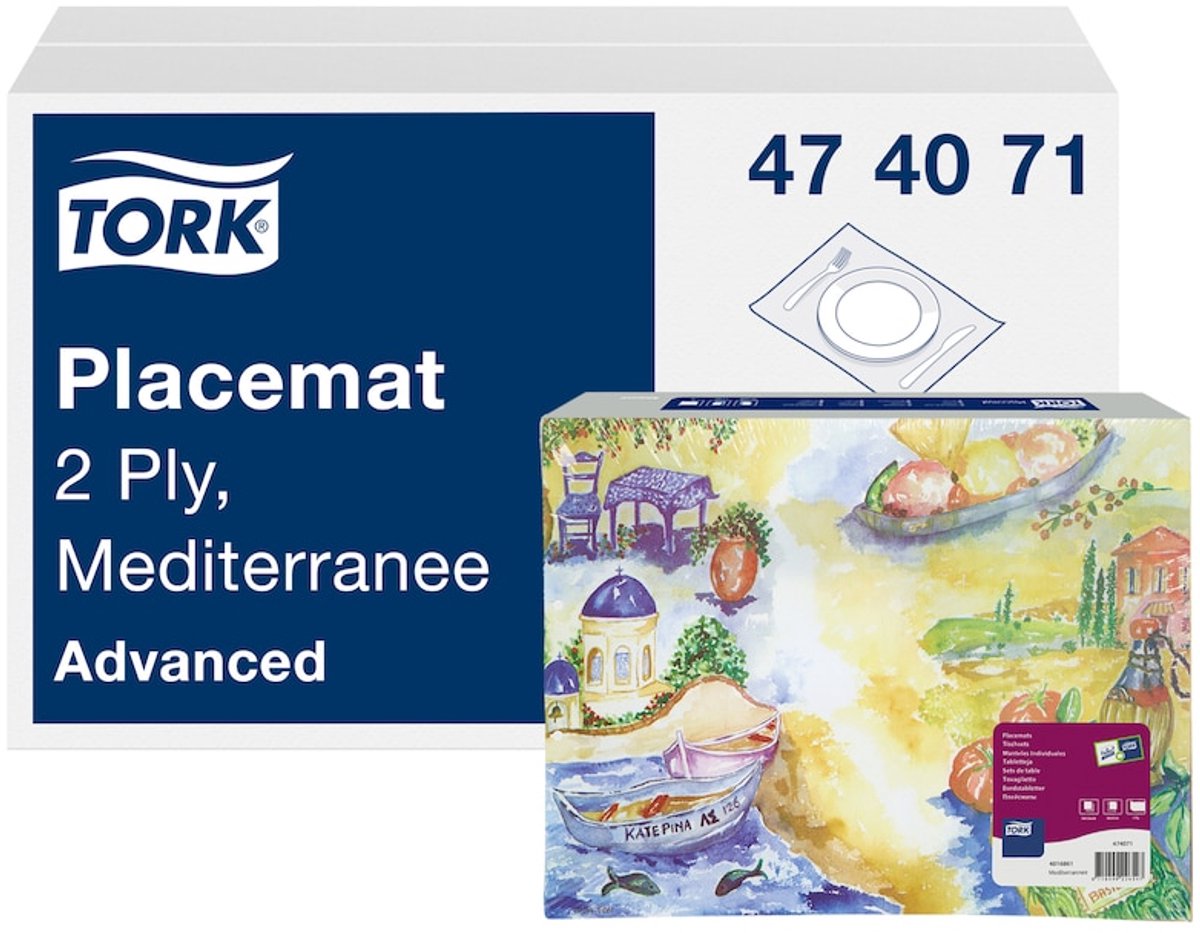Tork 474071 placemat mediterrannée 30x42 cm 2500 stuks (474071)