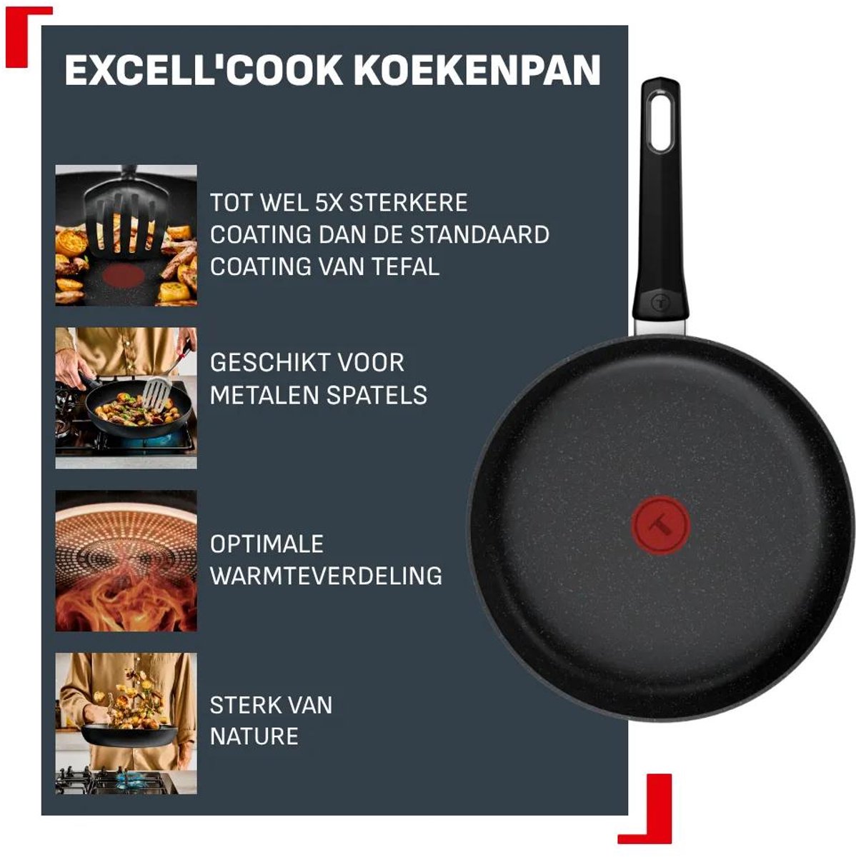 Tefal Excell'Cook Koekenpan 24 cm G3390432