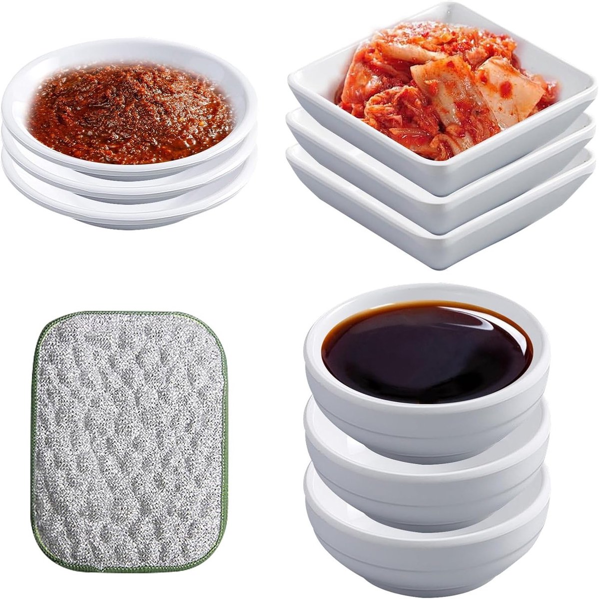 Set van Stapelbare Dipschalen - Mini Sauzenkommen voor Snacks, Sauzen en Dips