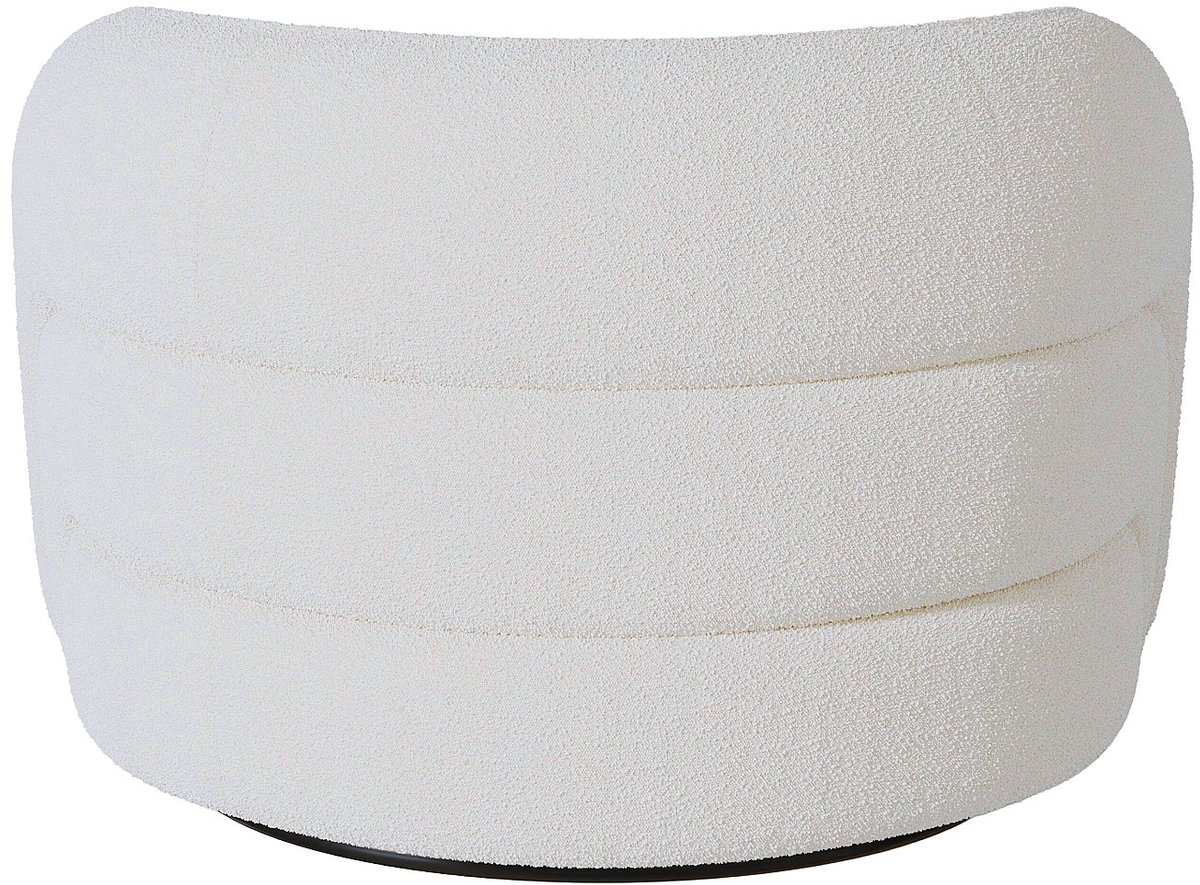 Vente-unique Draaibare fauteuil in wit boucléstof LAPIOTA van Maison Céphy