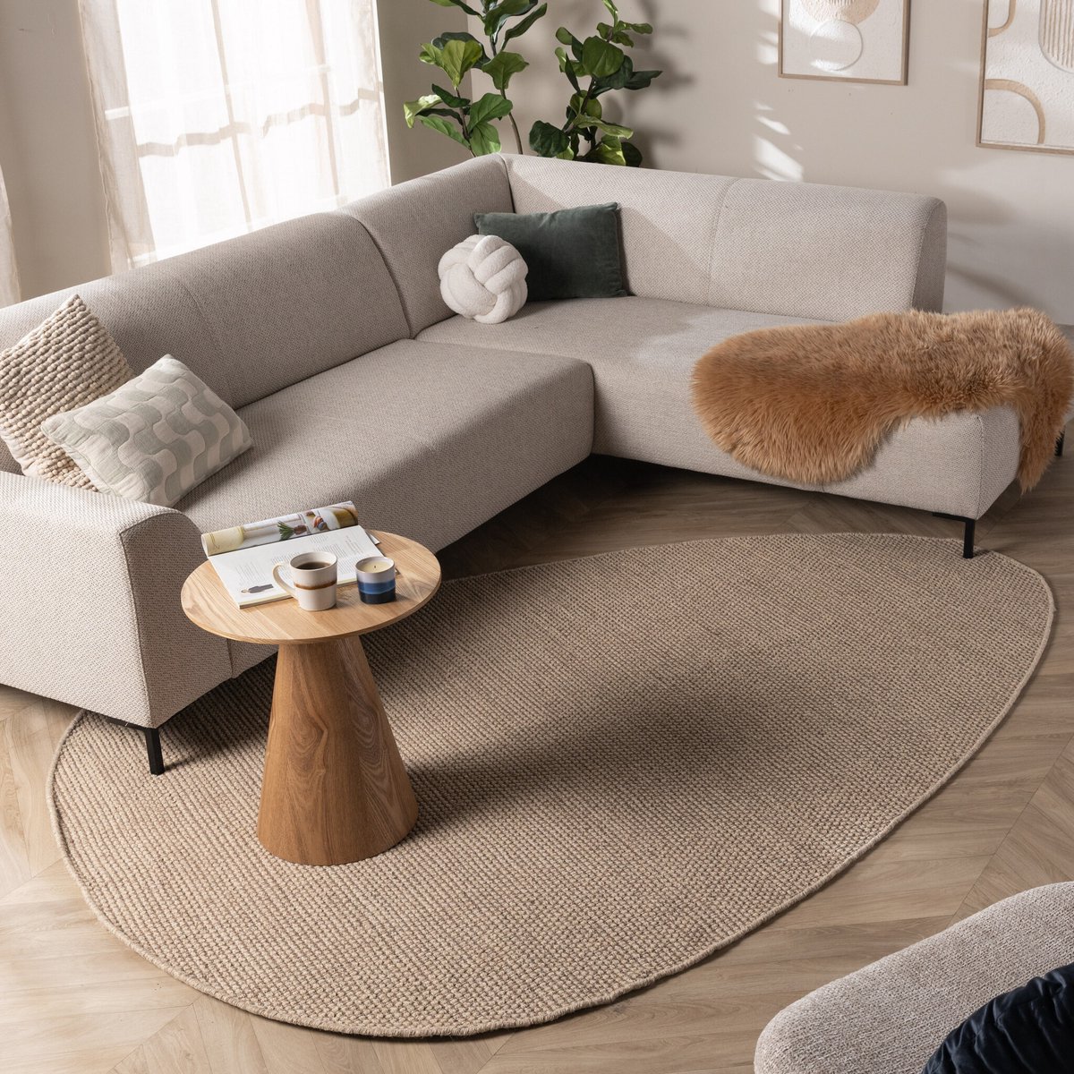 NATURL. Organisch vloerkleed - Bliss Beige/Bruin - 120x170cm