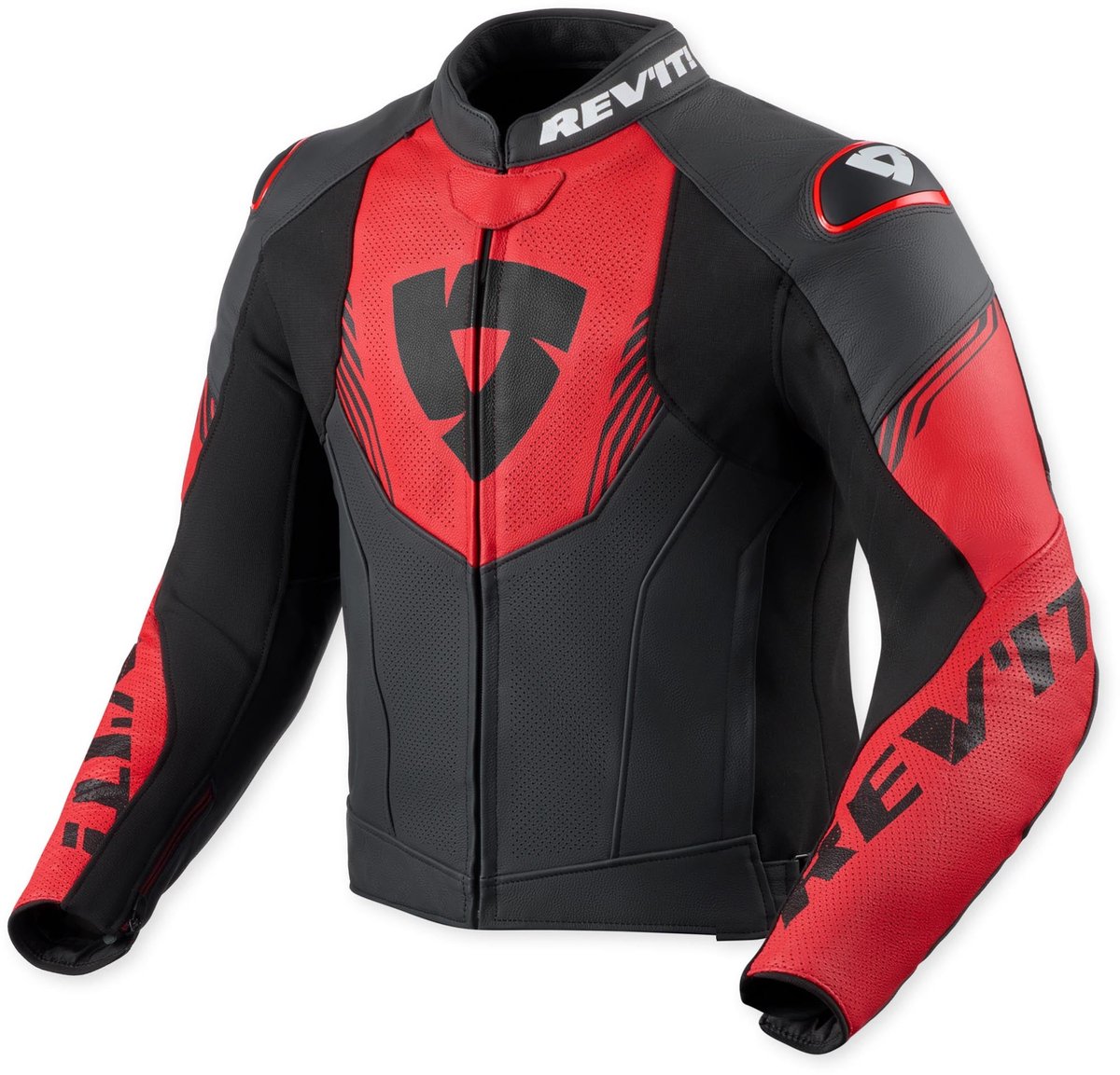 Revit Argon 3 geperforeerde motorleren jas - Maat 50 -