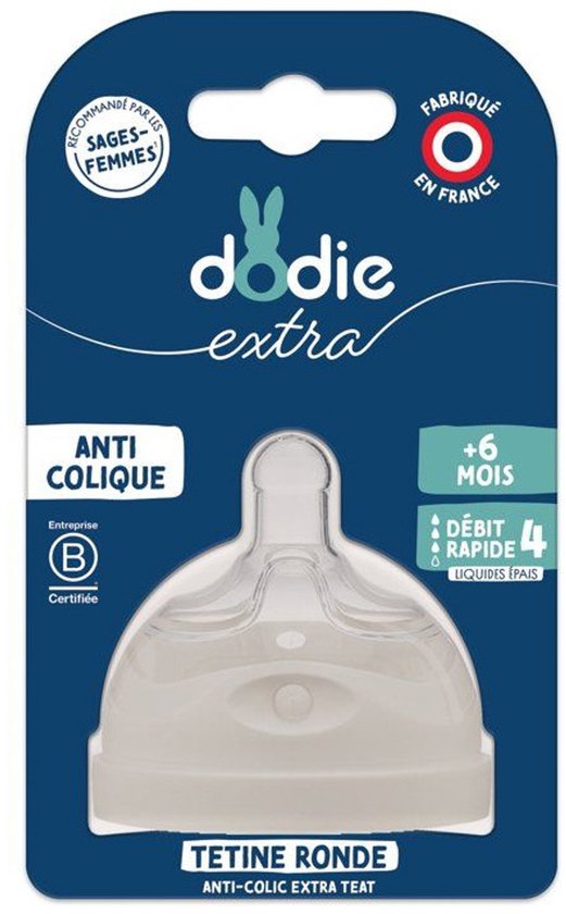 Dodie - Meerperforatie speen - Babyfles speen - Flow 4 - anti-koliek van Dodie. — afbeelding 2