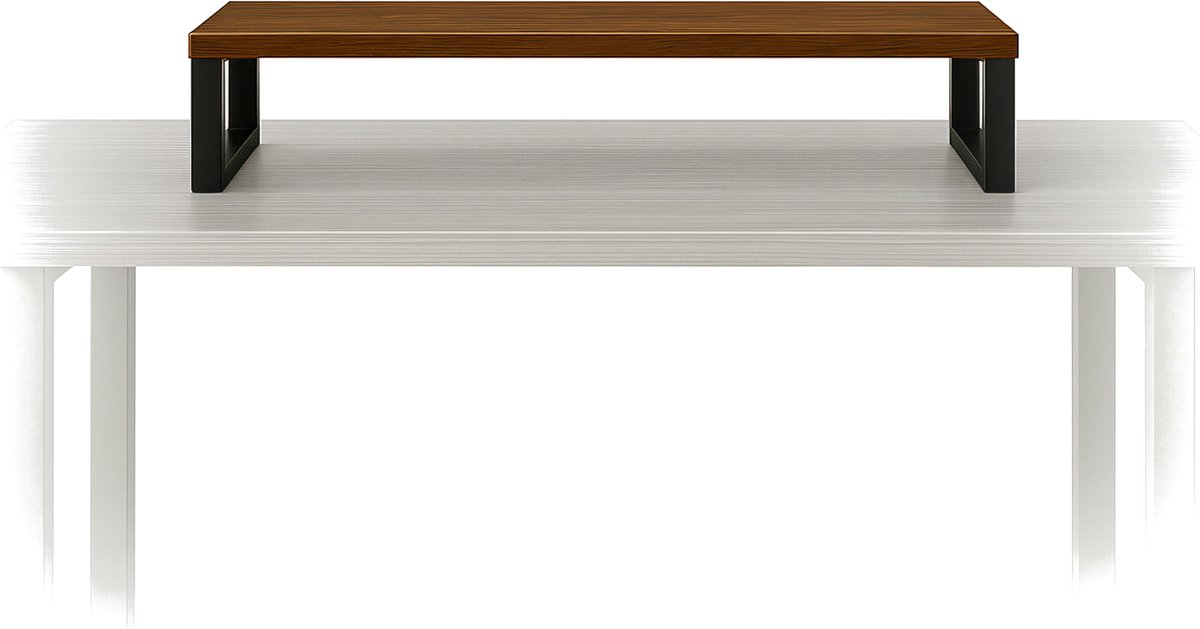 BEGRYF - Monitorstandaard - rustiek bruin - 90x20x10 cm
