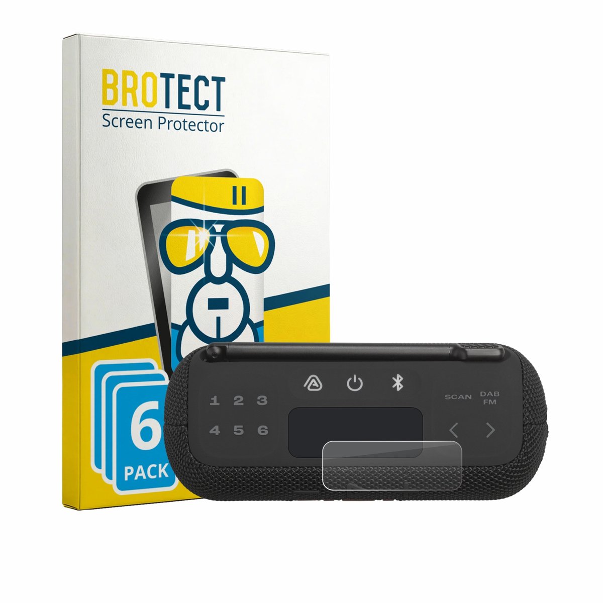 Screenprotector 6 Stuks voor JBL Tuner 3 Beschermglas transparant