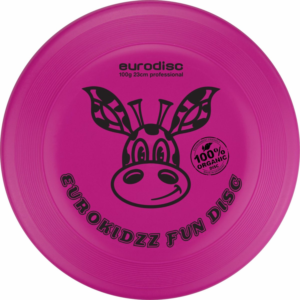 Kinderfrisbee Eurodisc Kidzz Giraffe 100 gr Pink ED0100PKGF Roze 23 cm