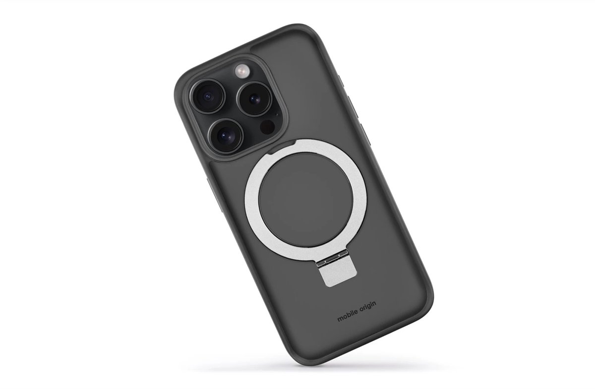 Mobile Origin Ringmag-Hoesje, Zwart - Iphone 15 Pro