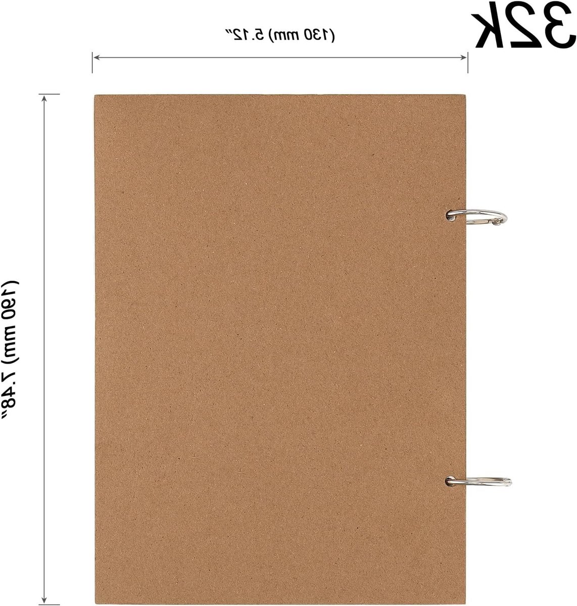 Set van 4 Schetsboeken met Ringband, A5 Formaat, 160 g/m 2 Kraftpapier
