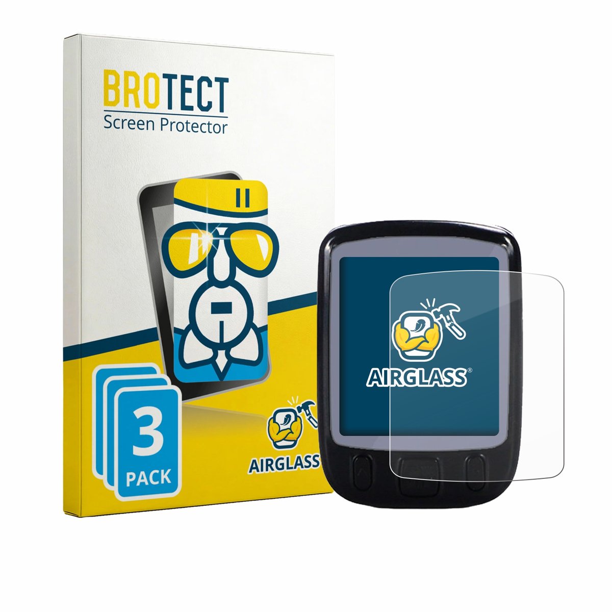 Screenprotector 3 Stuks voor Fravsiu Bike Computer Beschermglas transparant