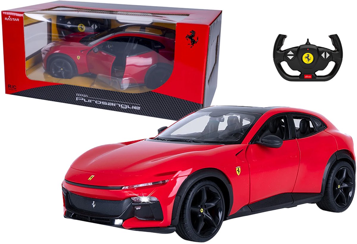 Jamara RC voertuig Auto - 402256 RC Auto - Ferrari Purosangue met Manuele Deur - 2,4GHz - Rood RC Model Kant en Klaar - 1:14 Bestuurbare Auto