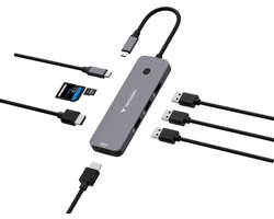 Verbatim CMH-08 USB Type-C 5000 Mbit/s Zilver