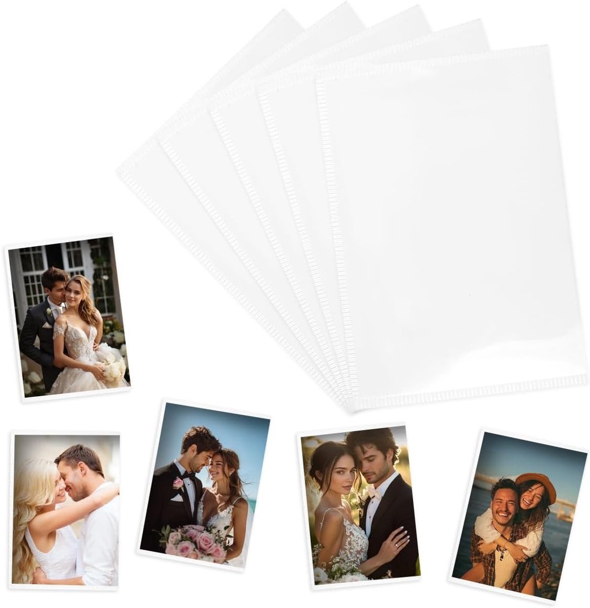 Set van 10 mini-magneetfotolijsten 10 x 7 cm voor Polaroid en Instax mini-film, magnetisch