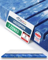AM Qualitätsmatratzen 7 Zone Deluxe Gelschuim Topper 200x200cm (SG50) - Premiumhoogte 8 cm - Memory foam mattress topper 200 x 200 8cm - TENCEL Lyocell tijk - Zacht en aanpasbar - Made in Germany
