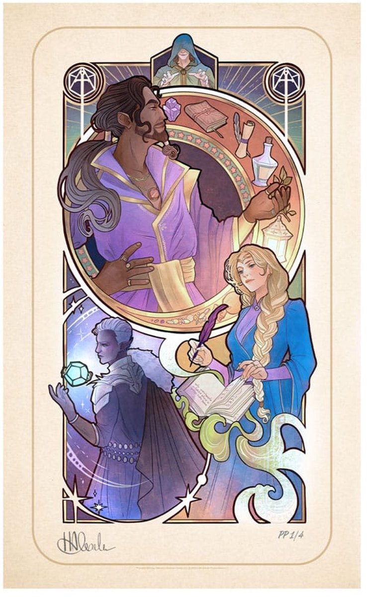 Sideshow Collectibles Critical Role Art Print Matthew Mercer: 10th Anniversary Art Nouveau Illustrations 46 x 28 cm - unframed Poster & Wallscrolls