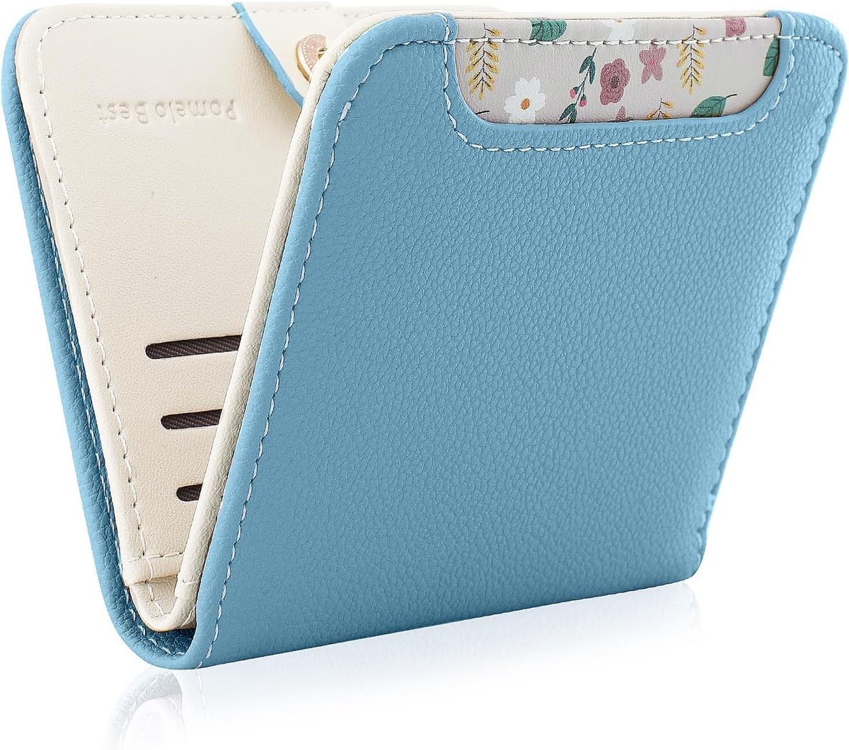 JeiibrZui Dames Mini Portemonnee - S - 1 Stuks - Hemelsblauw - RFID Bescherming - Zacht PU Leer - Compact Design voor Reizen en Dagelijks Gebruik