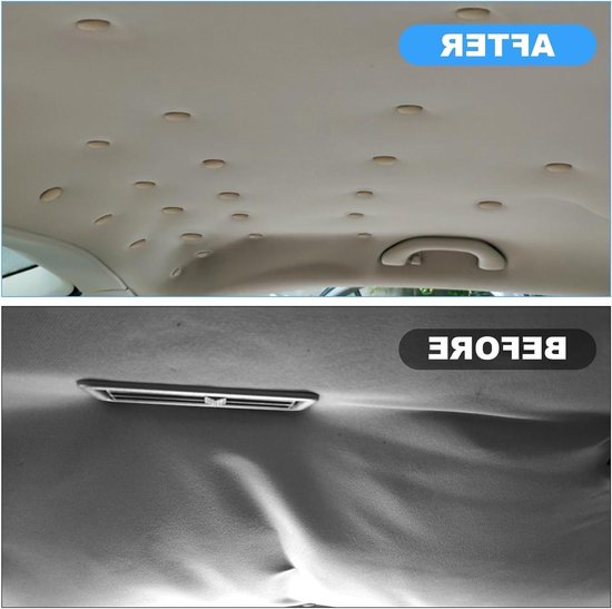 Dakbekleding Reparatieset - Hemelbekleding Reparatie - Auto Interieur Herstellen - Universeel Toepasbaar - 72 Stuks - Beige — afbeelding 5