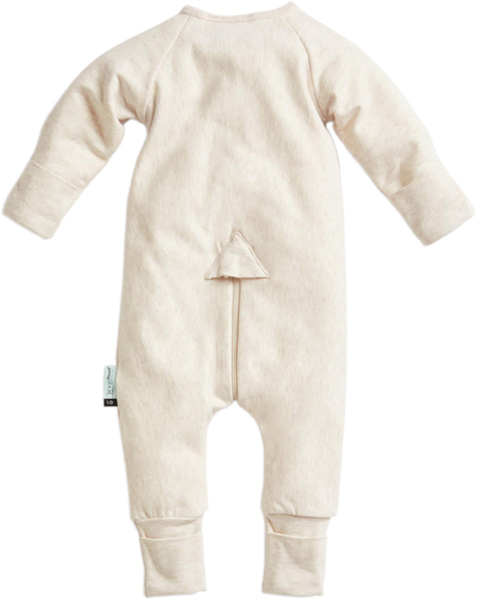 ergoPouch Babypyjama - Baby pyjama - 0,2 Tog - Pyjama jongens - Pyjama meisjes - 3-6 md - Oatmeal Marle