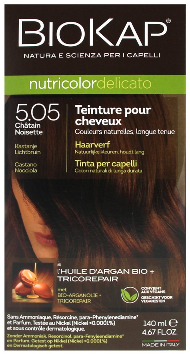 Biokap Nutricolor Delicato Permanente Kleurstof (Kleuren : Kastanje)