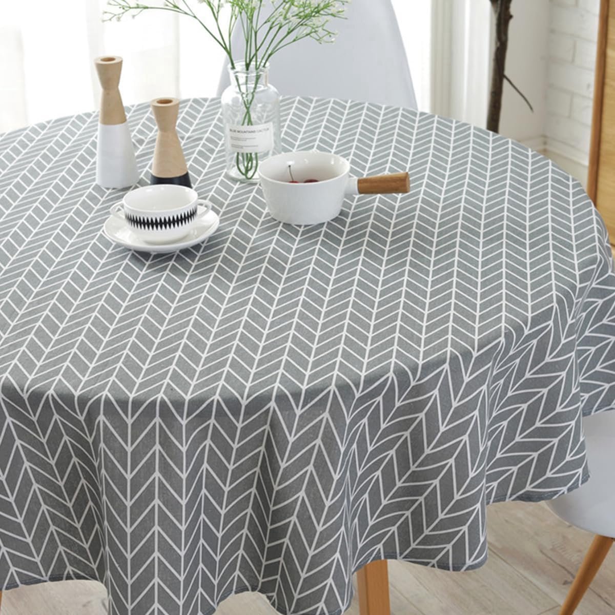 REWYTAZ-Rond tafelkleed - Scandinavisch wasbaar tafelkleed (150 cm)