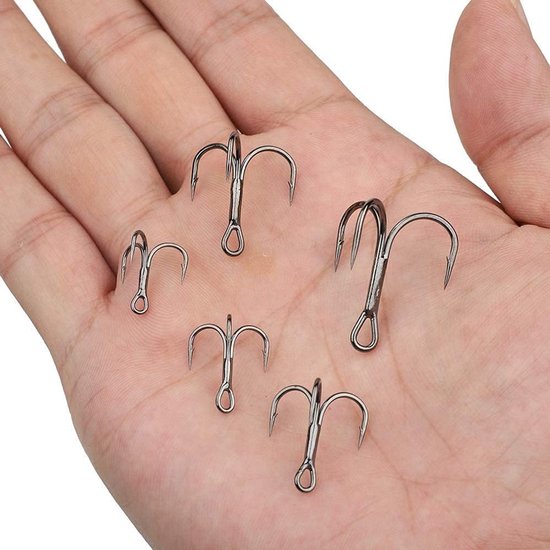 50 Stuks Hoge Koolstof Staal Dreggen Set, Perfect voor Snoekvissen, Zoetwater- en Zoutwatervissen met Tackle Box van Merkloos — afbeelding 4
