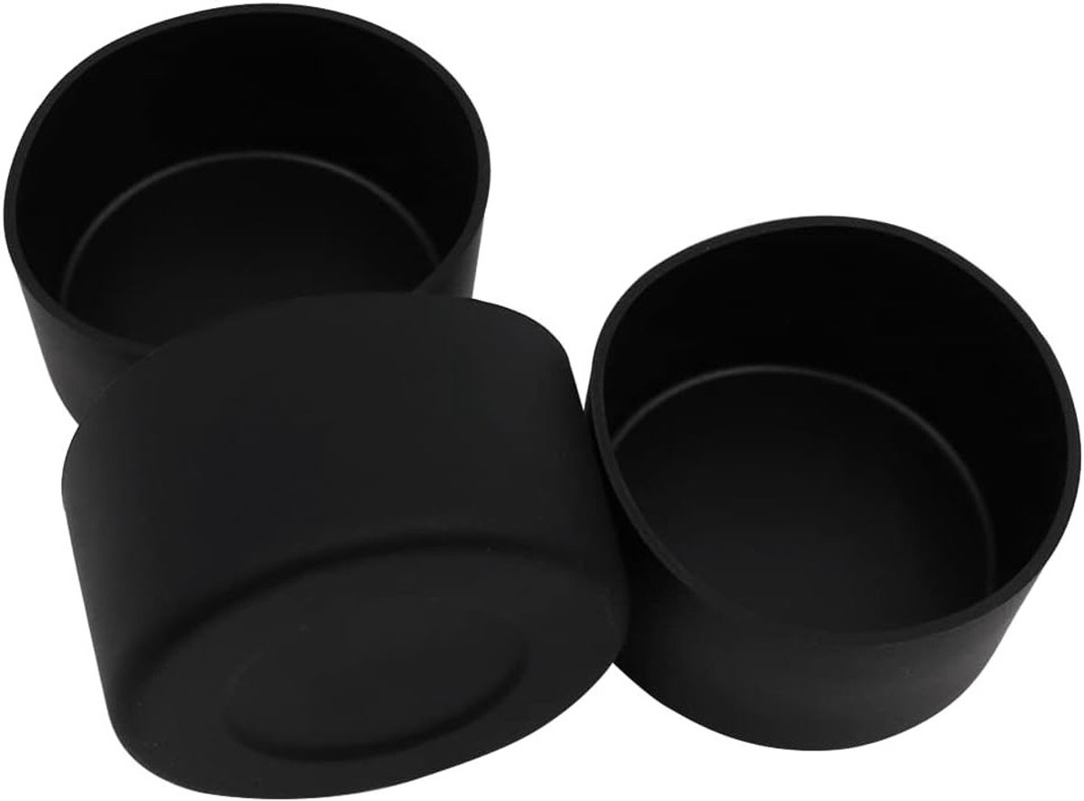 Set van 3 Wasbare Siliconen Covers voor Glazen Sprayflessen en Waterflessen van 12 tot 24 oz - Bescherming en Grip voor Flessen (Zwart)