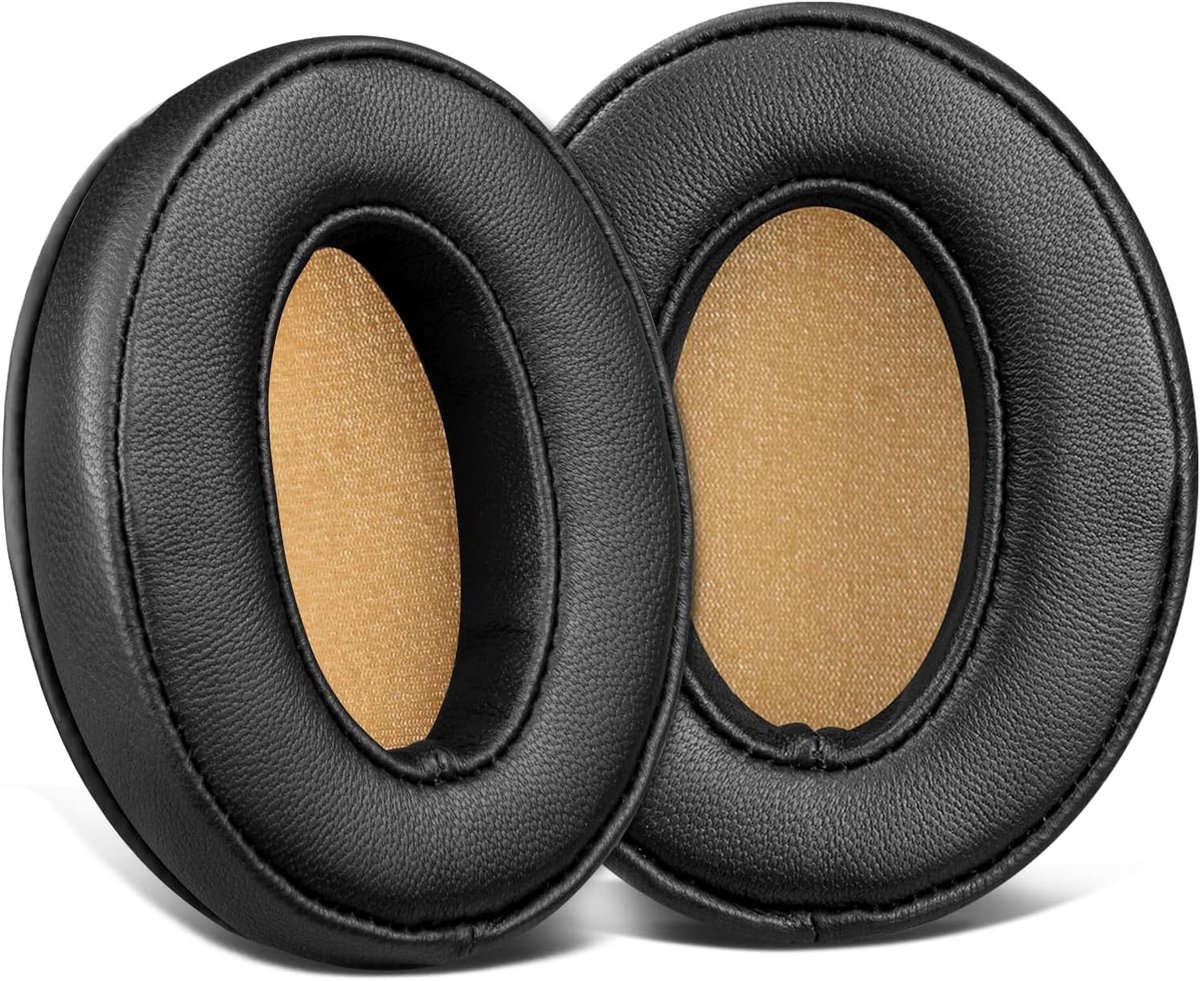 Vervangende Lamsleer Oorkussens voor Sennheiser Momentum 2.0 en HD1 Draadloze Hoofdtelefoons, Geluidsisolerende Geheugenfoam Oorkussens voor Comfort en Geluidskwaliteit