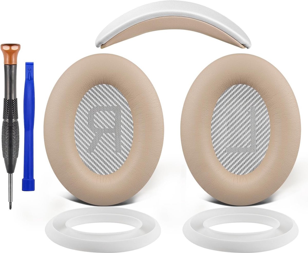 Vervangingskit voor Over-Ear Hoofdtelefoon met Oorkussens en Hoofdband voor Bose SoundLink, Inclusief Siliconen Beschermhoezen en Comfortabele Kussens