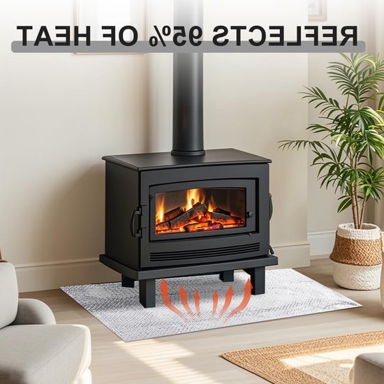 Zelfklevende Warmtebeschermmat van Aluminized Fiberglas Isolatie - Hoge Temperatuur Bescherming (60 x 280 cm) voor Veiligheid en Duurzaamheid van Merkloos — afbeelding 3