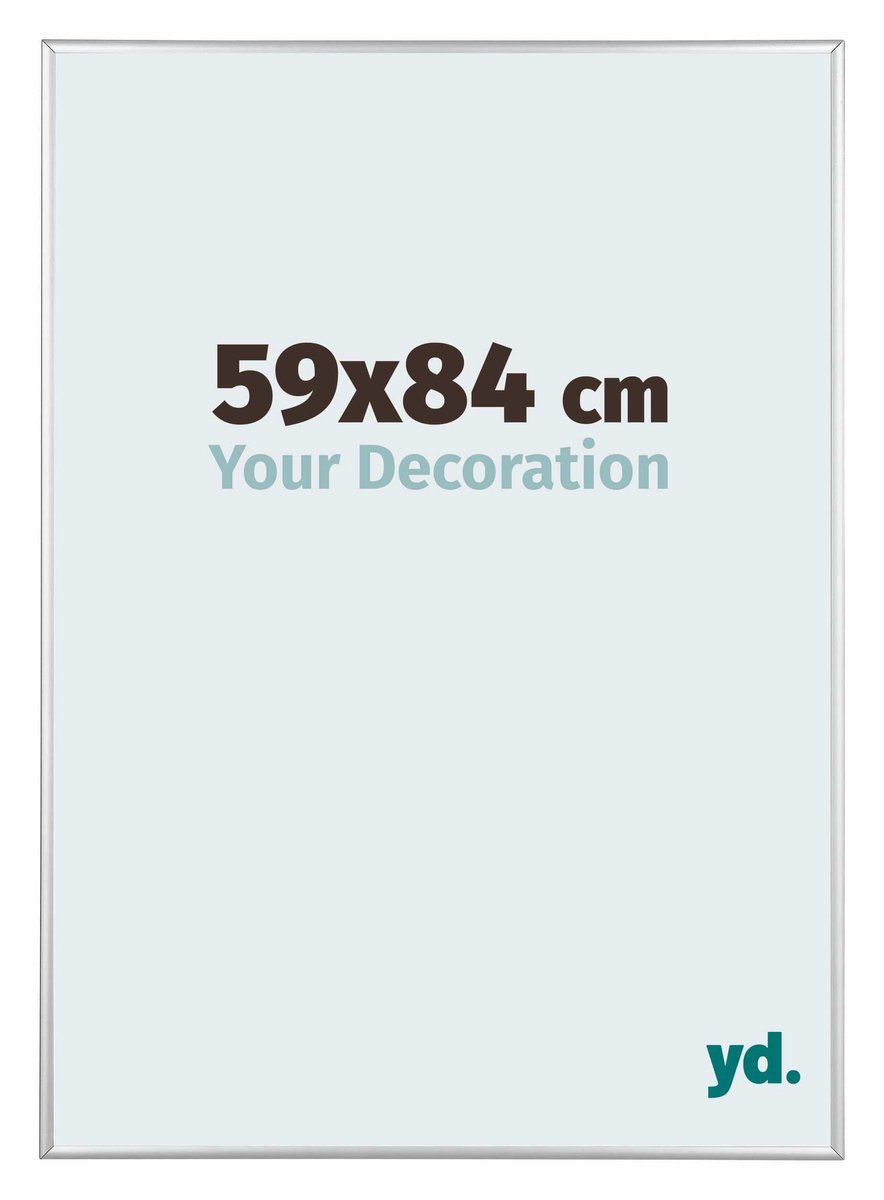 yd. Your Decoration - Fotolijst 59x84 cm - Aluminium - Zilver Hoogglans - Kent