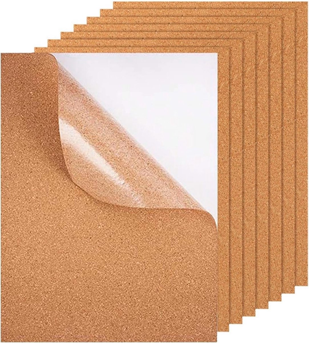 Adhesieve kurken platen 30x21cm - 2mm dikke kurken wandborden voor prikborden, vloeren en decoratie - veelzijdige kurken tegels voor thuisgebruik