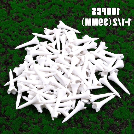 100 Stuks Hoge Zichtbaarheid Golftees van 3,8 cm voor Training en Driving Range - Ideaal voor IJzers en Par-3's, Duurzaam en Lichtgewicht Golfaccessoires — afbeelding 4