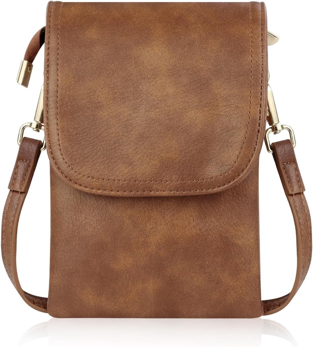 Dames Schoudertas, Waterdichte Crossbody Tas met 3 Laag Pocket, Telefoonhoesje en 3 Kaartslots, Verstelbare Schouderband