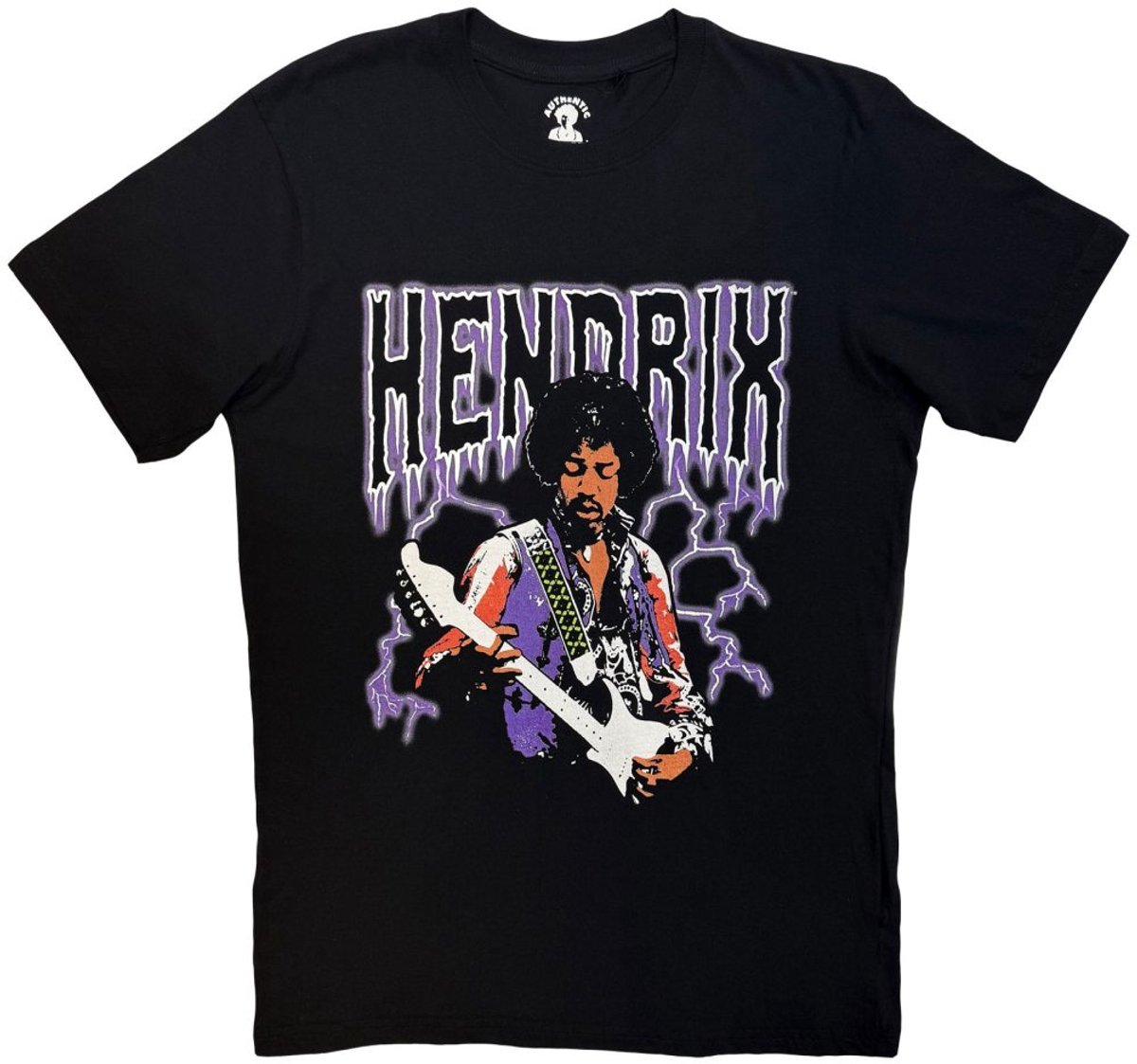 Jimi Hendrix - Lightning Heren Tshirt - XL - Zwart