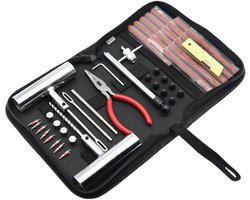 Bandenreparatieset Auto & Motor – Tubeless Banden Reparatie Kit – Complete Set met Pluggen, Gereedschap & Opbergtas – Noodreparatie Autoband
