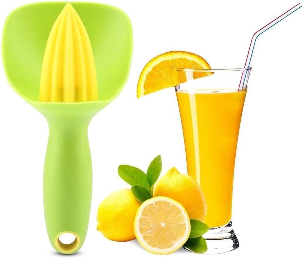 Ergonomische handpers voor limoenen en sinaasappels (GROEN)