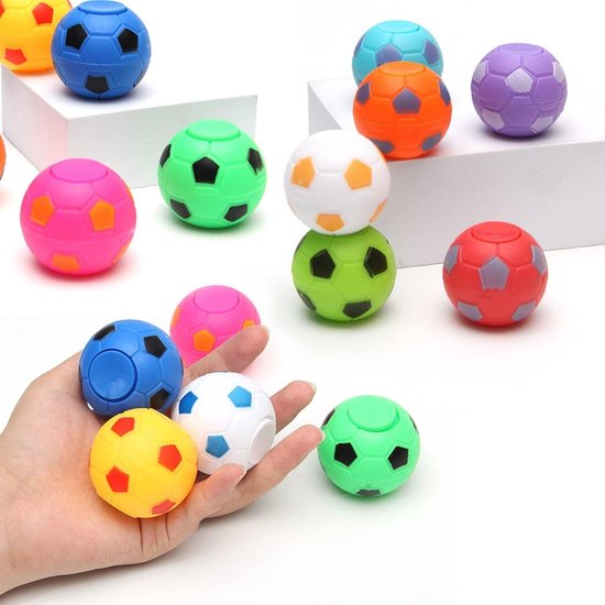 12 Stuks Mini Voetbal Spinner Speelgoed, Draaiende Stressballen, 3.5 cm Anti-Stress Speelgoed voor Kinderen en Volwassenen, Zintuiglijke Ontspanning en Vermindering van Angst — afbeelding 4
