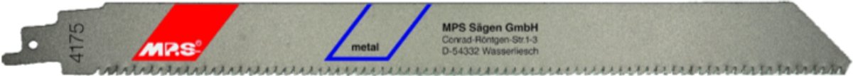 MPS reciprozaagblad HM Inox RVS Profi Top Metall Line lengte 300mm TPI 8 - blister van 1 stuks (4175-1)