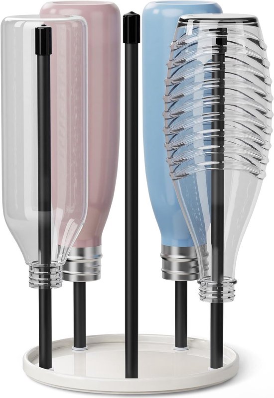Premium Keramische Fleshouder voor 5 SodaStream Crystal - Ideaal voor Drainer en Organisatie van Flessen