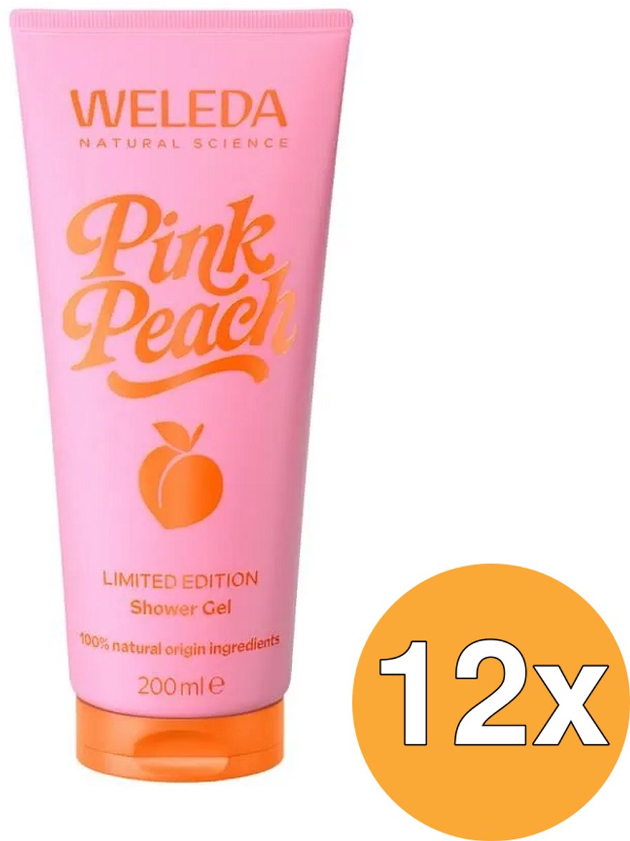 12x Weleda Pink Peach Douchegel Í Limited Edition (200 ml)