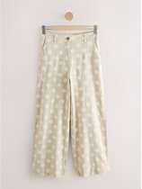 Next - Dames - Nette broek met wijde pijpen van gemengd linnen, petite - Petite - Naturel