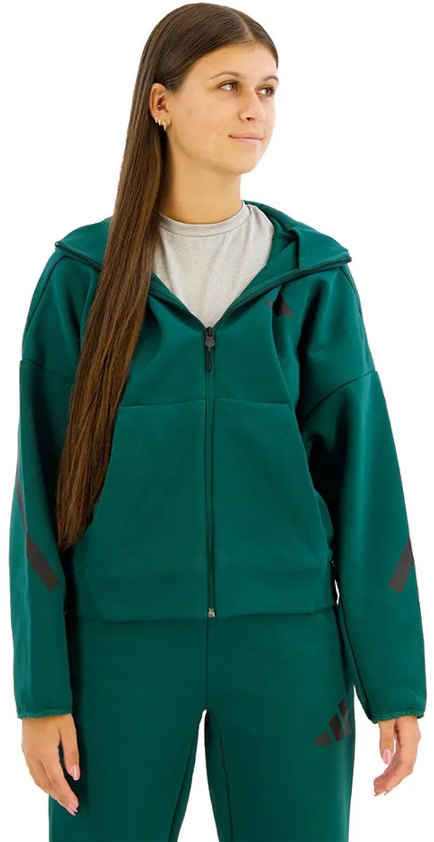 Adidas Z.n.e Sweatshirt Met Rits XS Regular Vrouw Groen