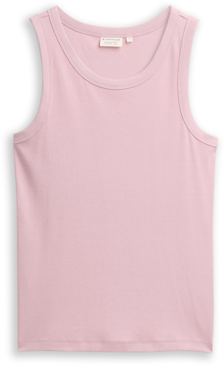Tom Tailor - Basic top met stretch - Maat L - light elderberry