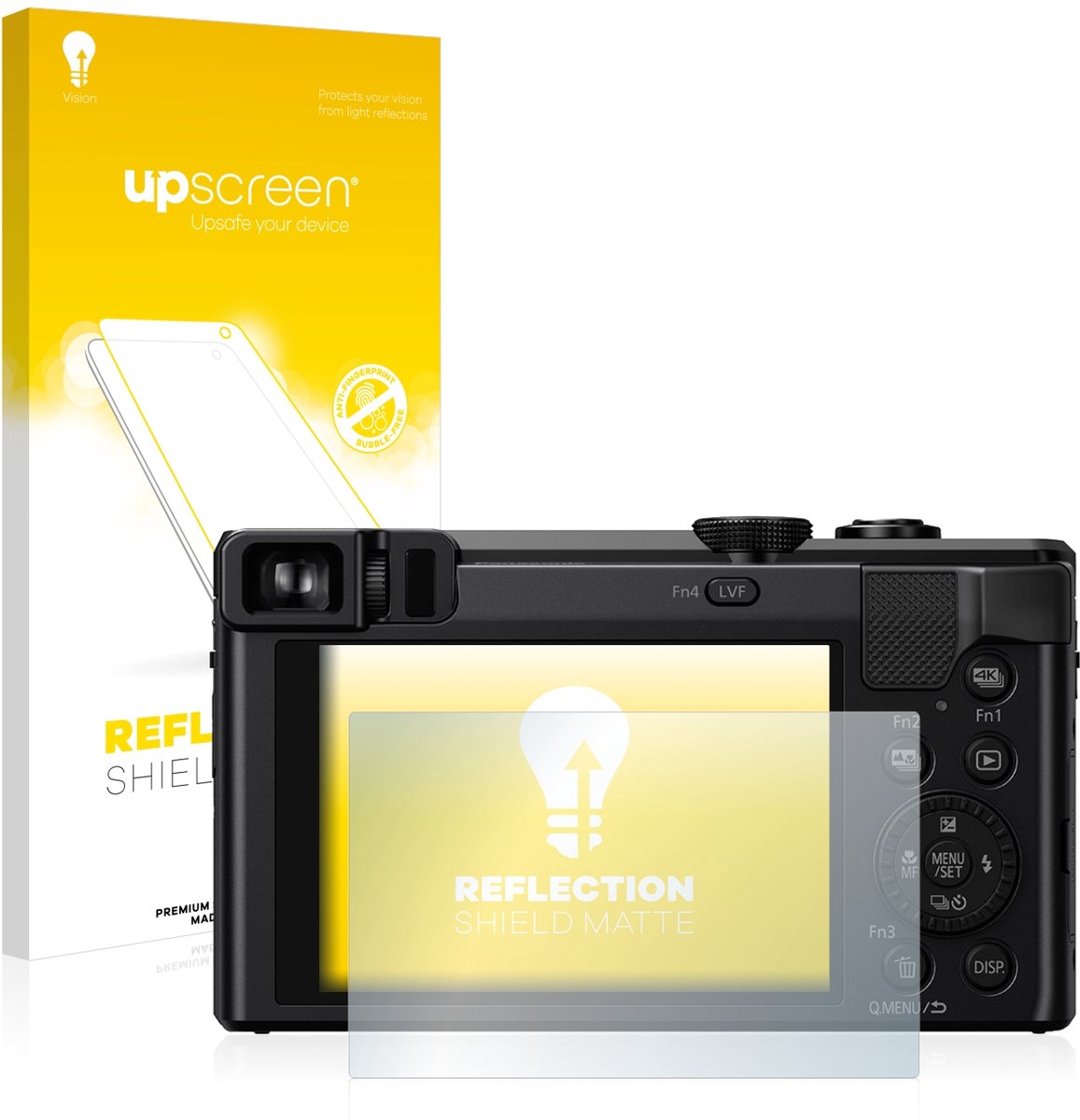 upscreen - Screenprotector voor Panasonic Lumix DMC-TZ81 - Folie Beschermfolie anti glare matte